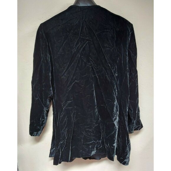 Nipon Studio Sweater Womens Black Velvet Classy Button Cardigan Jacket Casual - Picture 2 of 7